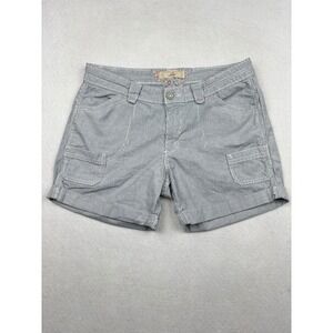 Levi's Hickory Stripe Shorts Womens 6 Cuffed Utility Pocket Coastal Workwear